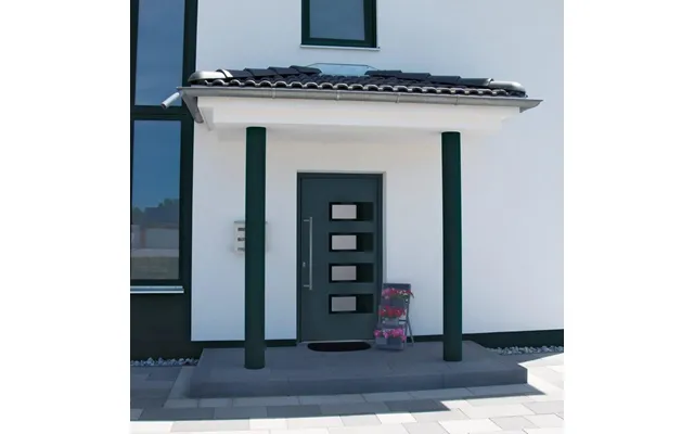 Hoveddør 100×210 Cm I Aluminium Og Pvc - Antracitgrå