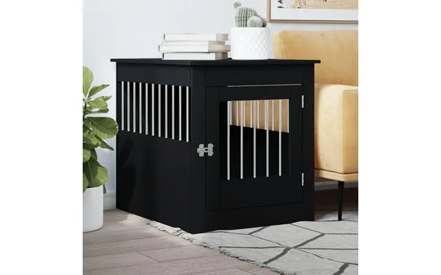 Hundebur Sidebord I Konstrueret Træ - 64,5 × 80 × 71 Cm, Sort