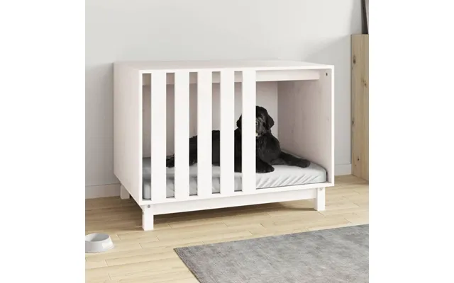 Hundehus I Massivt Fyrretræ - Hvid, 90 × 60 × 67 Cm