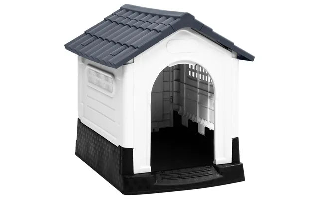 Hundehus I Polypropylen - Grå Hvid Sort 57 × 68 × 66 Cm
