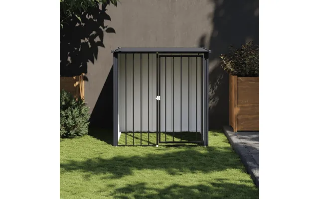 Hundehus Med Tag 110×103×109 Cm - Galvaniseret Stål, Sort