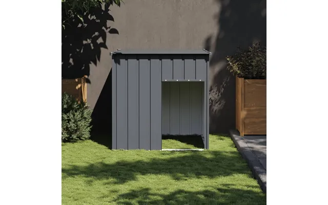 Hundehus Med Tag - Antracit 110×103×109 Cm I Galvaniseret Stål