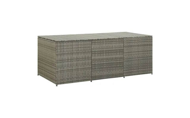 Hyndeboks I Polyrattan - 180 × 90 × 70 Cm, Grå