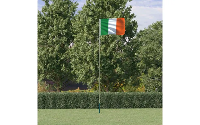 Irland Flag Og Flagstang 5,55 M Aluminium