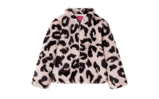 Jakke Til Børn I Imiteret Pels - Leopard, Lyserød, Str. 128