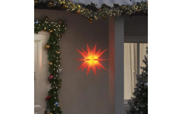 Juledekoration Med Led-lys Foldbar 43 Cm Rød
