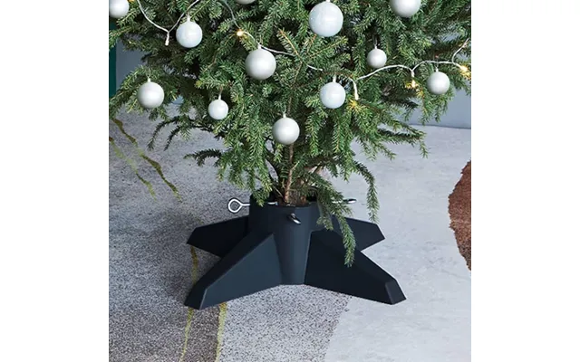 Juletræsfod 55,5 × 55,5 × 15 Cm - Grøn, Med Vandtank
