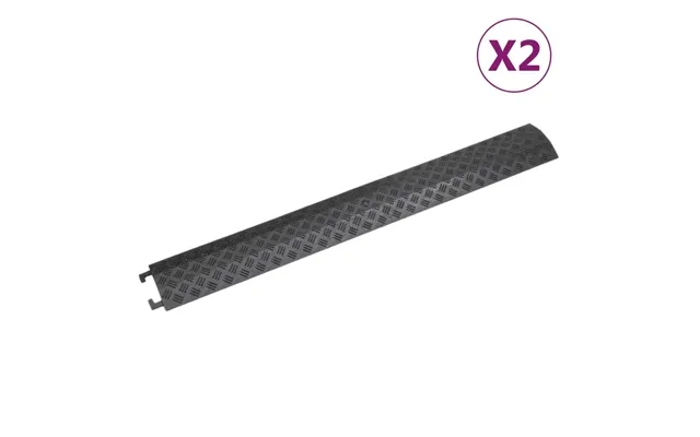 Kabelbeskyttere - 2 Stk. Kabelramper I Pvc, Sort, 98,5 Cm
