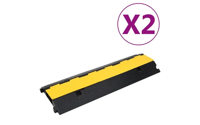 Kabelbroer Med 2 Kanaler - 2 Stk., 100 Cm, Gummi, Gul Sort
