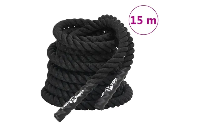 Kampreb - Sort Battle Rope 15 M, 11 Kg, 38 Mm