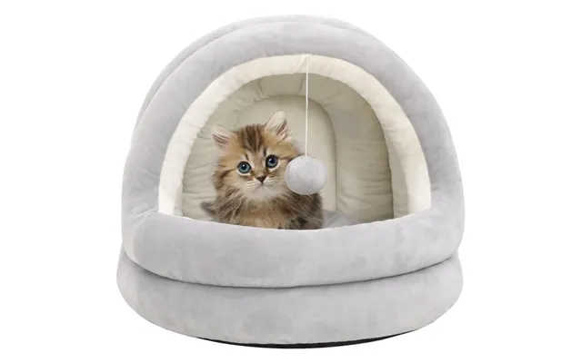 Katteseng Med Hule 40 × 40 × 35 Cm - Grå Creme