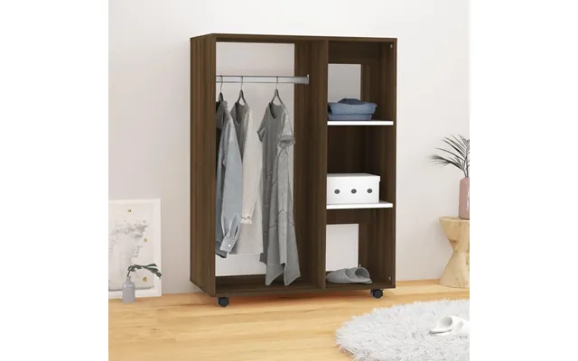 Klædeskab 80x40x110 Cm Konstrueret Træ Brun Egetræsfarve