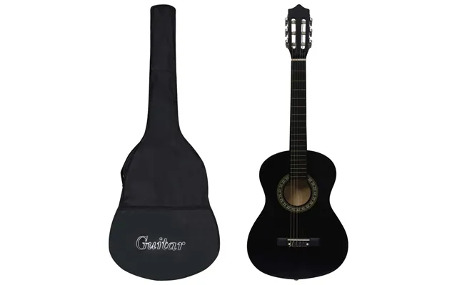 Klassisk Guitar 1 2 34 Med Taske - Sort