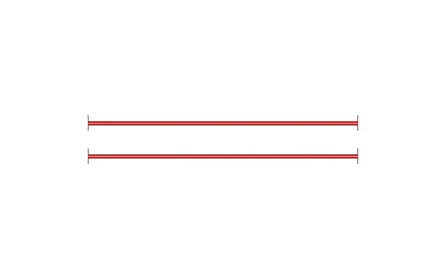 Kolbøttestænger 2 Stk. - 125 Cm Stål, Rød