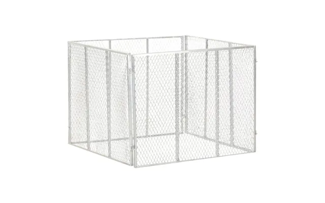 Kompostbeholder 100×100×77 Cm I Galvaniseret Jern - Sølv