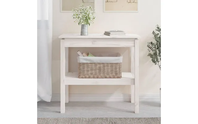 Konsolbord 80×40×75 Cm I Massivt Fyrretræ - Hvid