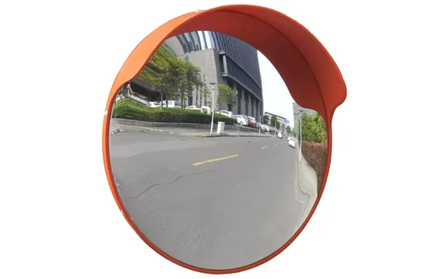 Konvekst Trafikspejl I Pc-plast - Orange, 45 Cm, Udendørs