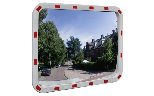 Konvekst Trafikspejl Rektangulært 60×80 Cm Med Reflekser