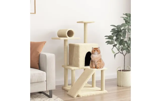 Kradsetræ Med Sisalkradsestolper 110,5 Cm Cremefarvet