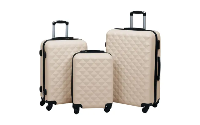 Kuffertsæt 3 Dele Hardcase Abs - Guldfarvet