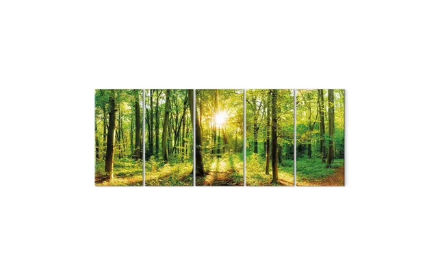 Lærredsbillede Magisk Skov - Skovmotiv Til Væg I 200 X 80 Cm Og 225 X 90 Cm