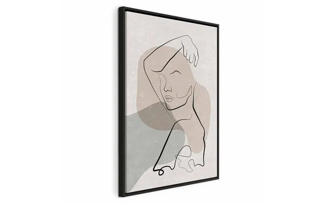 Lærredsbillede Romantic Morning Lodret Med Abstrakt Ansigt - 80 X 120 Cm