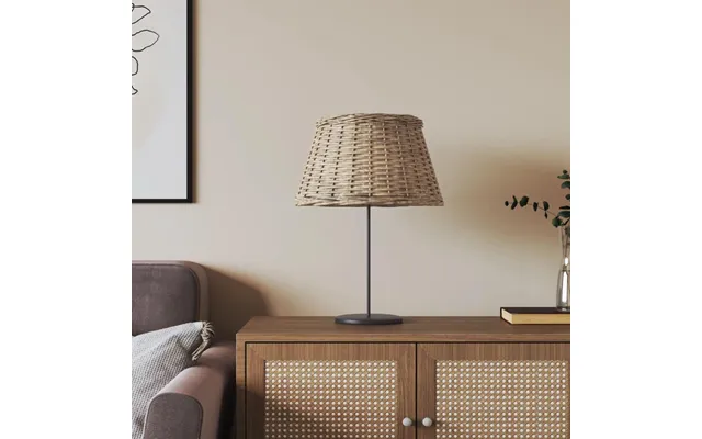 Lampeskærm I Flet Ø50 X 30 Cm - Brun, Til Pendel Og Bordlampe