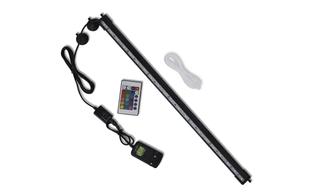 Led-akvarielampe Med Boblefunktion 56,5 Cm - Rgb Farver Og Fjernbetjening