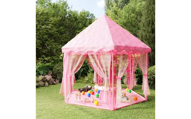 Legetelt Med 250 Bolde 133x140 Cm Prinsessetema Pink