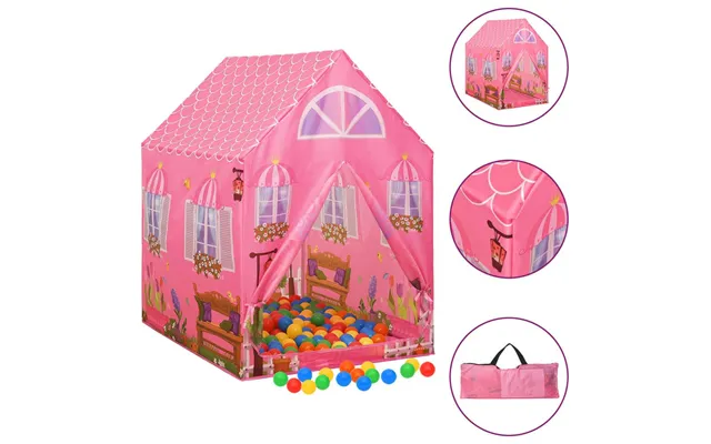 Legetelt Til Børn 69×94×104 Cm Med 250 Bolde - Pink
