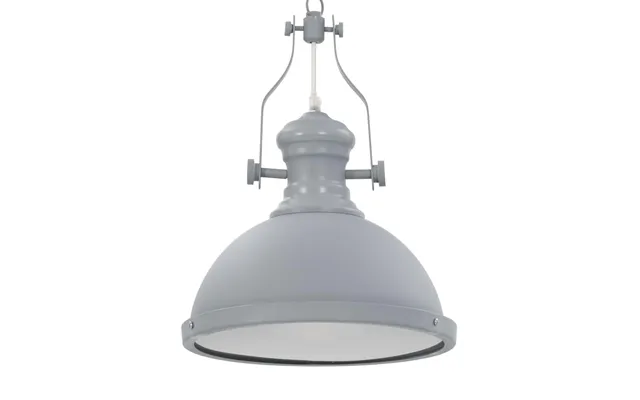 Loftslampe Rund E27 - Mat Grå Pendel 31 Cm