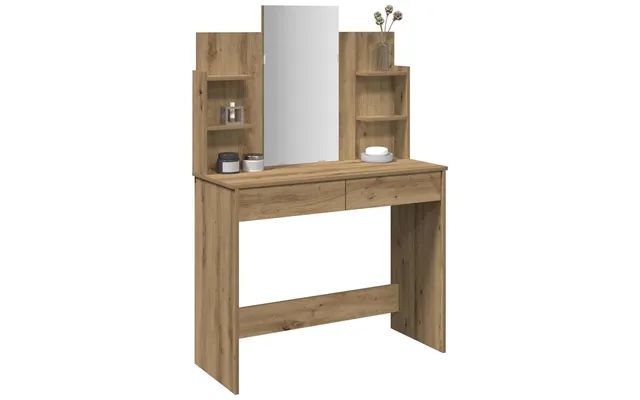 Makeupbord Med Spejl 96x39x142 Cm - Kunsteg