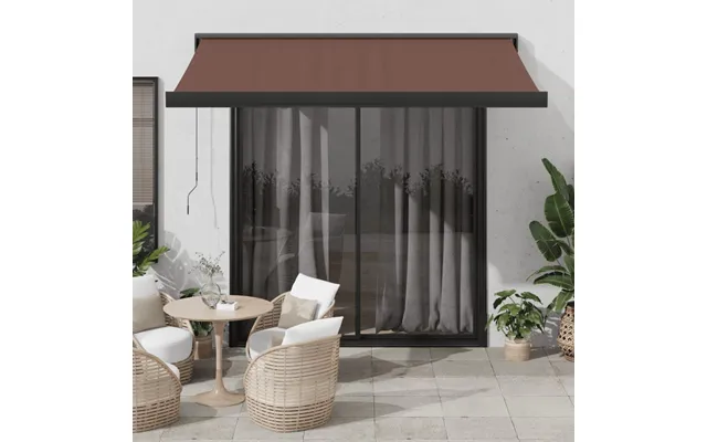 Markise 300 × 250 Cm Med Automatisk Betjening - Brun