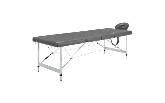 Massagebord Med 4 Zoner - Aluminiumsstel 186 × 68 Cm, Antracitgrå