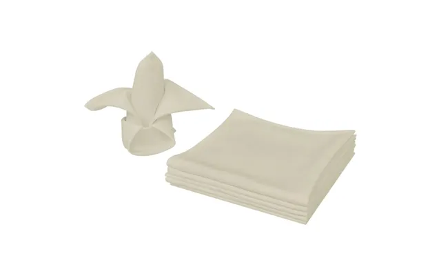 Middagsservietter 25 Stk. - Cremefarvet 50 X 50 Cm, Stofservietter I Polyester