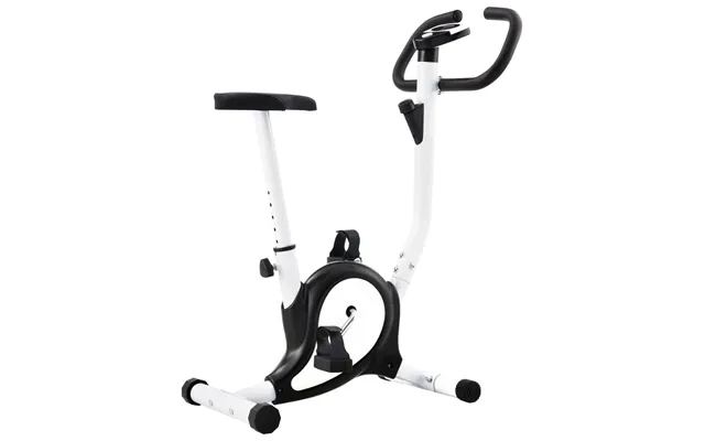 Motionscykel Med Bæltemodstand - Sort Hvid, Lcd Og Justerbar Saddel