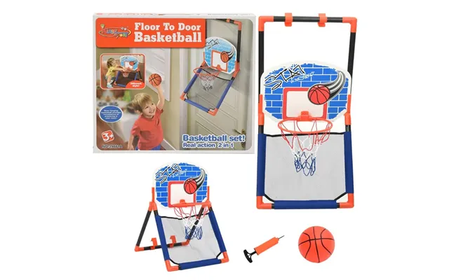 Multifunktionelt Basketballsæt Til Børn - Gulv Og Dør, 44×52×66 Cm