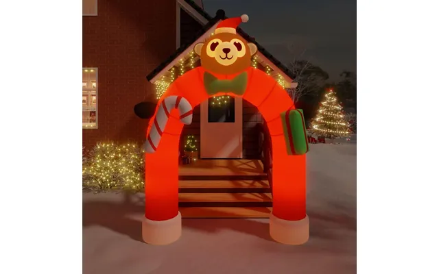 Oppustelig Juleport Med Led-lys 380 Cm - Stor Dekorationsbue