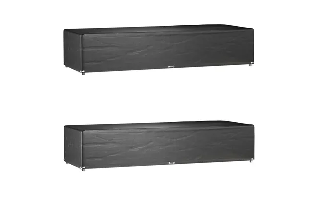 Overtræk Til Liggestole - 2 Stk., 205 × 75 × 40 Cm, 12 Øjer, Polyethylen, Sort