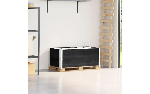 Pallerammer - 2 Stk. 100×50 Cm I Massivt Fyrretræ, Sort