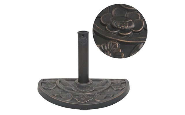 Parasolfod I Resin, Halv Rund - Bronzefarvet, 9 Kg