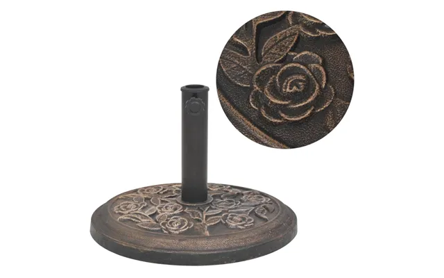 Parasolfod I Resin - Rund Bronzefarvet, 9 Kg