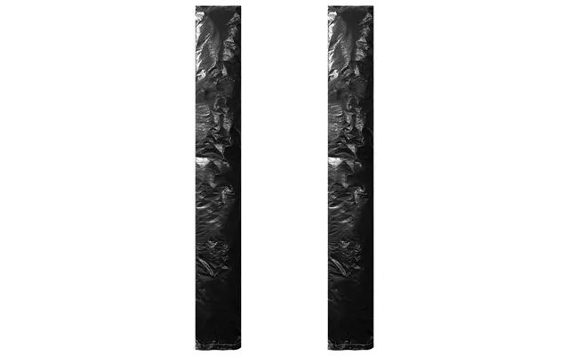 Parasolovertræk Med Lynlås 2 Stk. - 250 Cm Pe, Sort