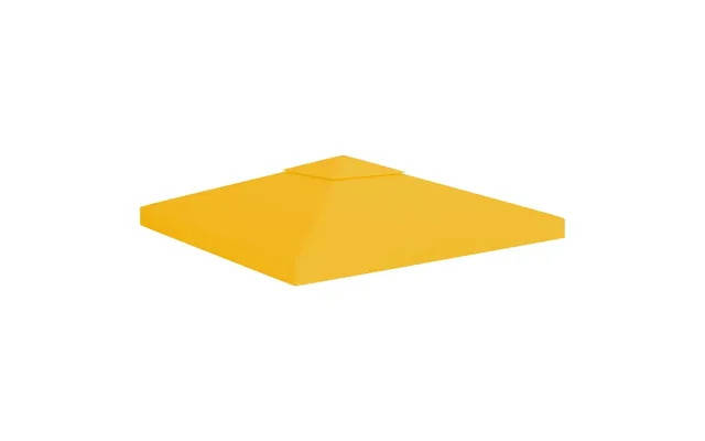 Pavillontopdække I 2 Lag 3×3 M - Gul, 310 G M Polyester Med Pvc