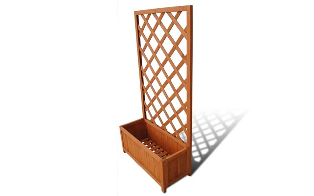 Plantekasse Med Espalier I Massivt Træ - 70 × 30 × 135 Cm