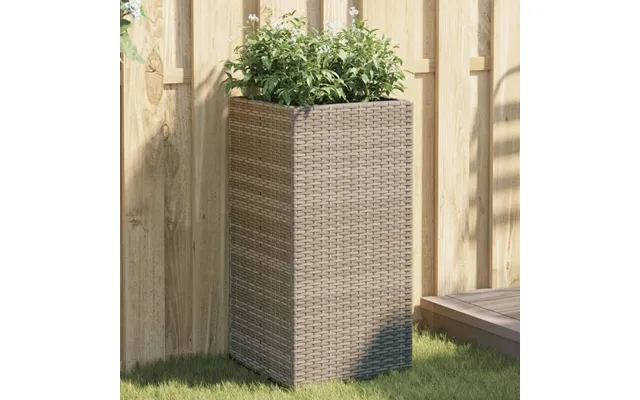 Plantekasser 2 Stk. 40×40×80 Cm I Polyrattan - Grå