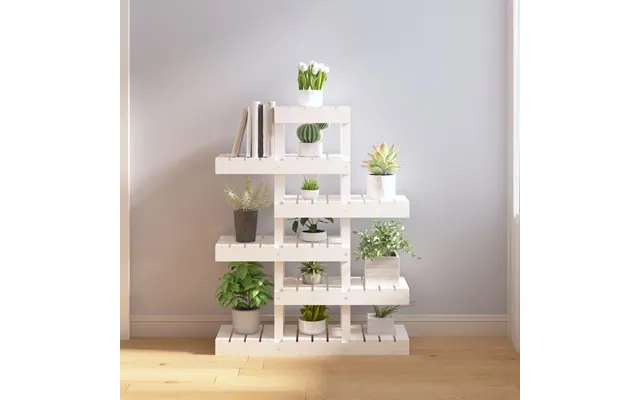 Plantestativ 85x25x109,5 Cm Massivt Fyrretræ Hvid