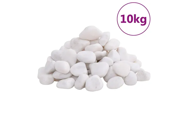 Polerede Småsten 10 Kg - Hvid 2-5 Cm Til Akvarie Og Dekoration