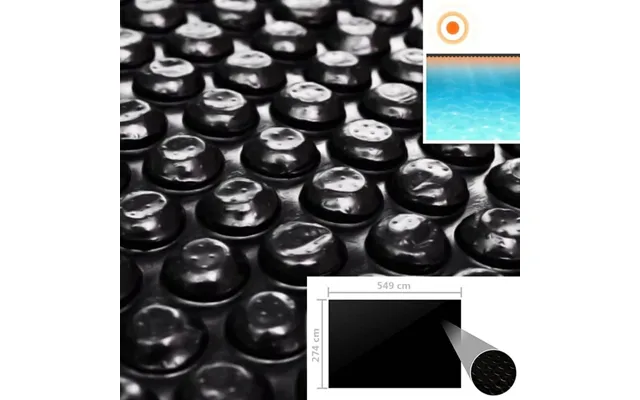 Poolovertræk 549 × 274 Cm I Pe - Sort Solcover Til Rektangulær Pool