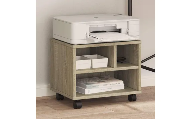 Printerstativ Med Hjul - 41 × 32 × 34,5 Cm, Sonoma-eg
